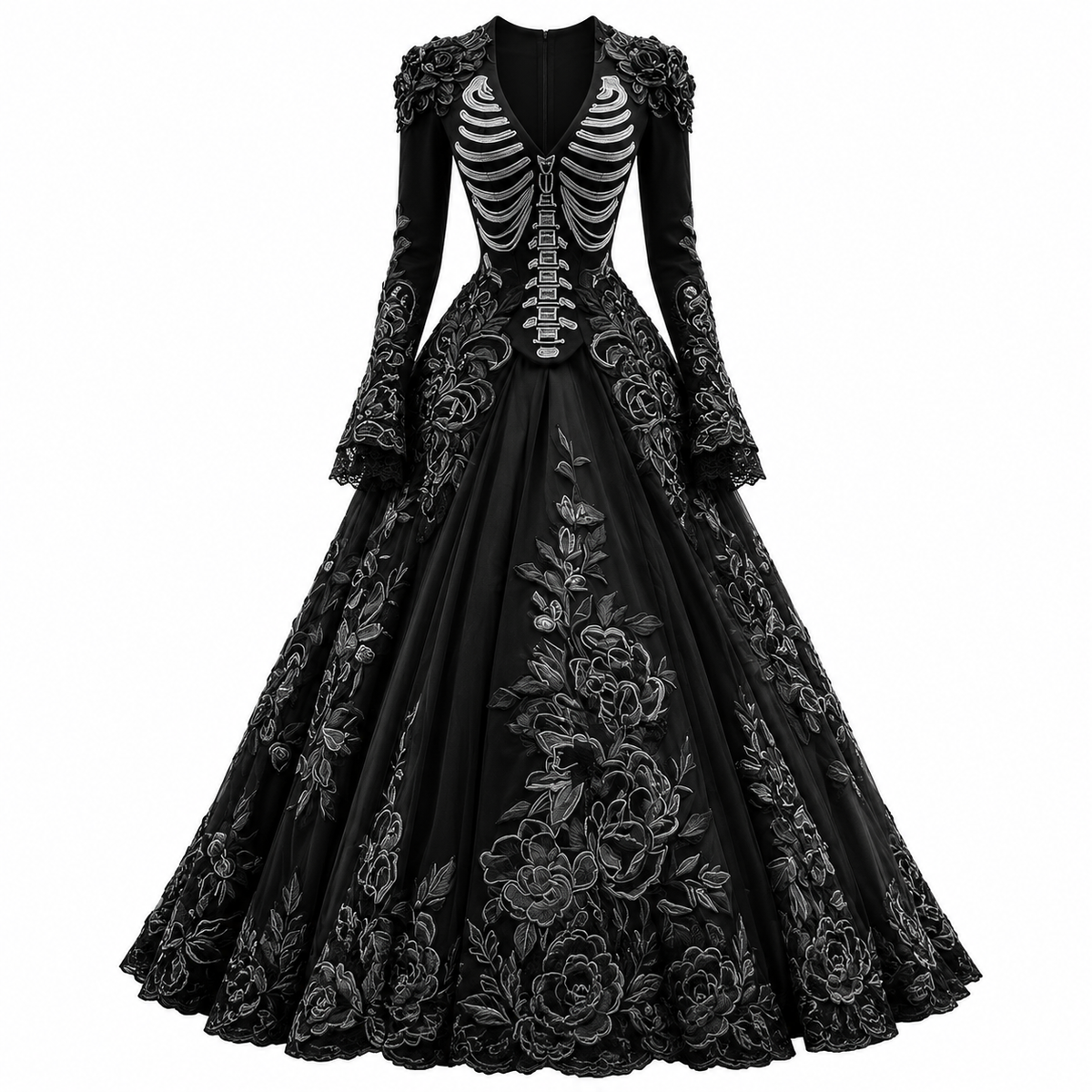 Bone Duchess — Robe longue squelette — vue 2