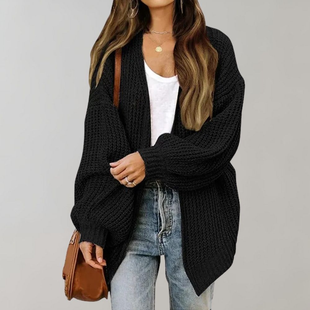 Poppy — Cardigan grosse maille à manches chauve-souris — Amielle Paris