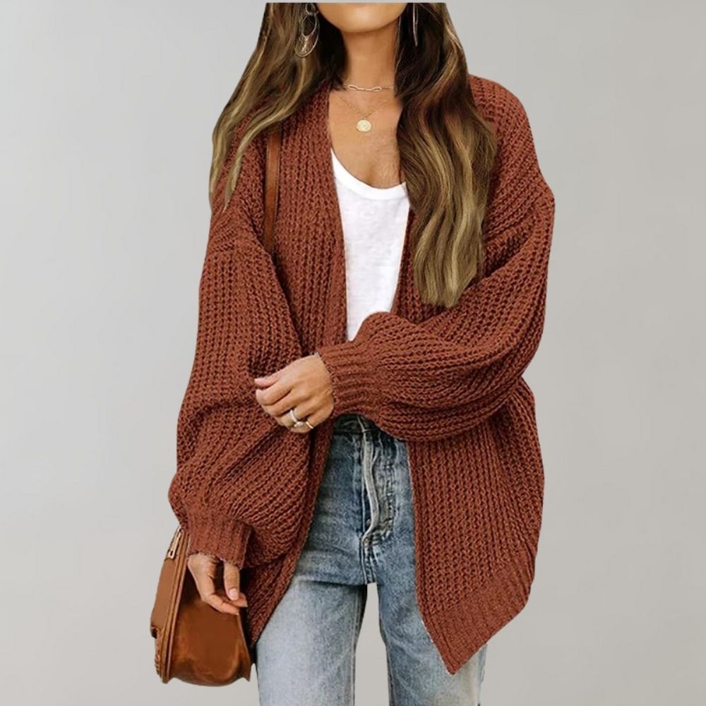 Poppy — Cardigan grosse maille à manches chauve-souris — Amielle Paris
