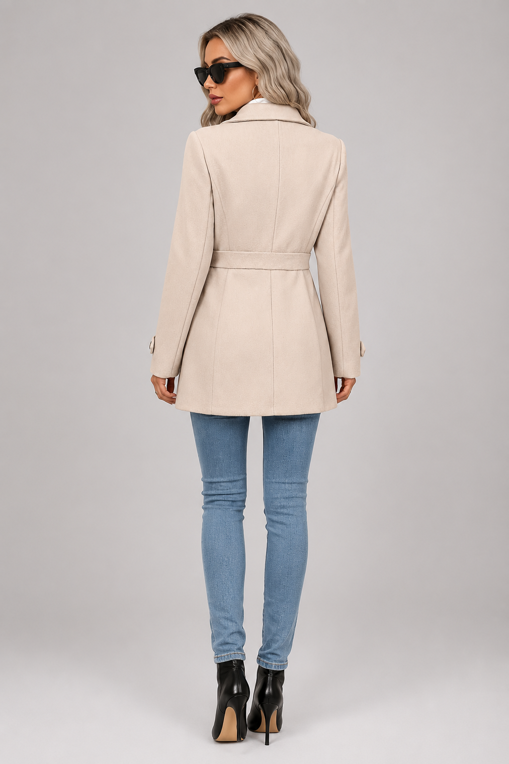 Manteau cintré en suédine — Lilly — Amielle Paris