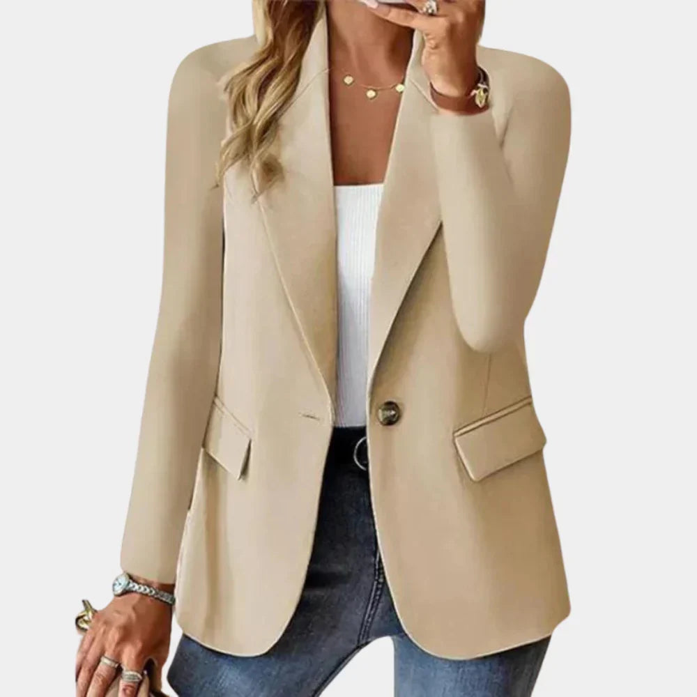 Olivia — Blazer ajusté à bouton unique — Amielle Paris