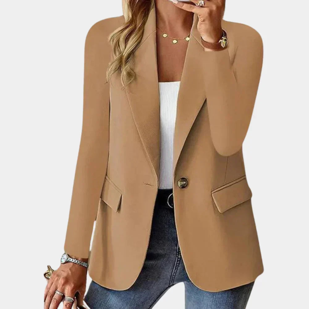 Olivia — Blazer ajusté à bouton unique — Amielle Paris
