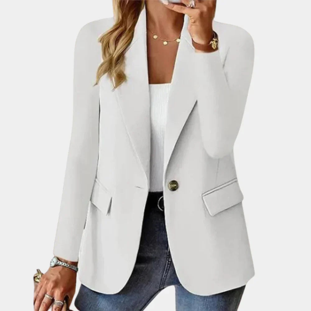 Olivia — Blazer ajusté à bouton unique — Amielle Paris