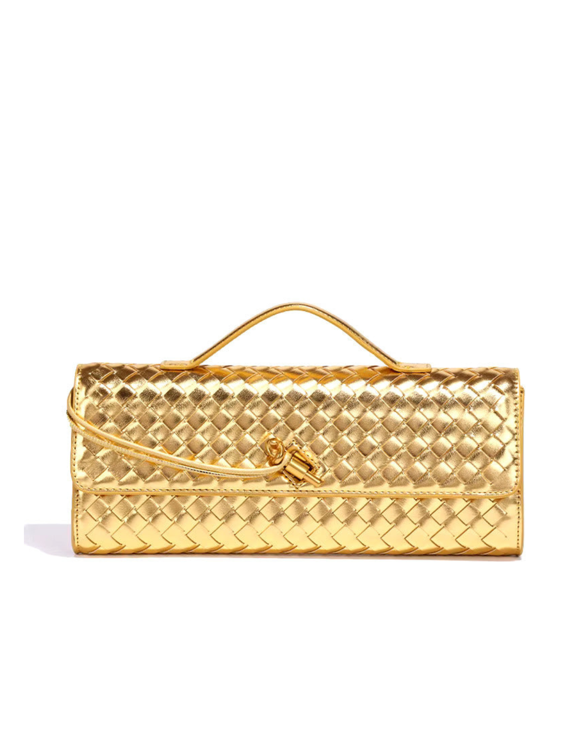 Pochette tressée à fermoir nœud — Olivia — Amielle Paris