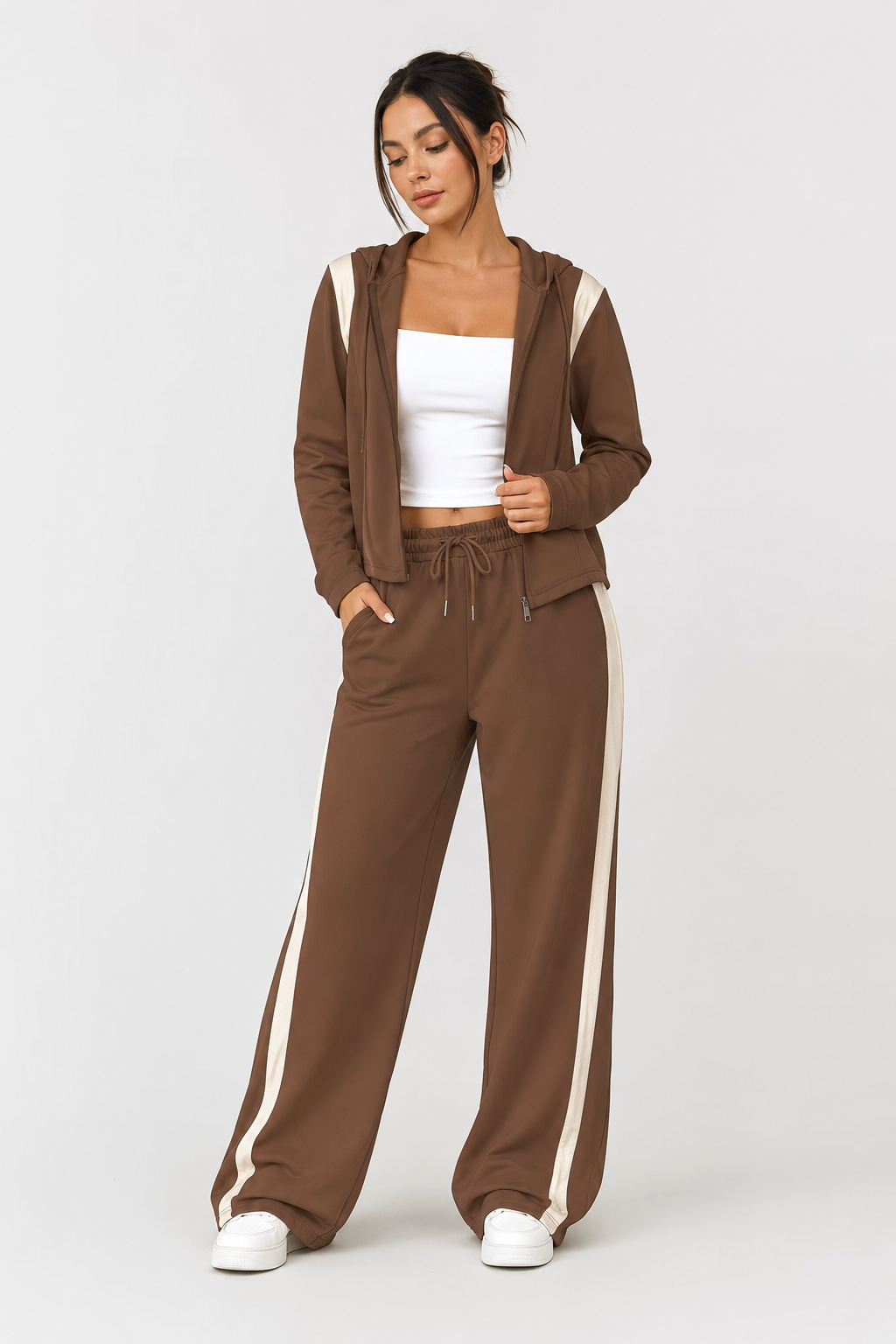 Ensemble zippé à capuche — Loane — Amielle Paris
