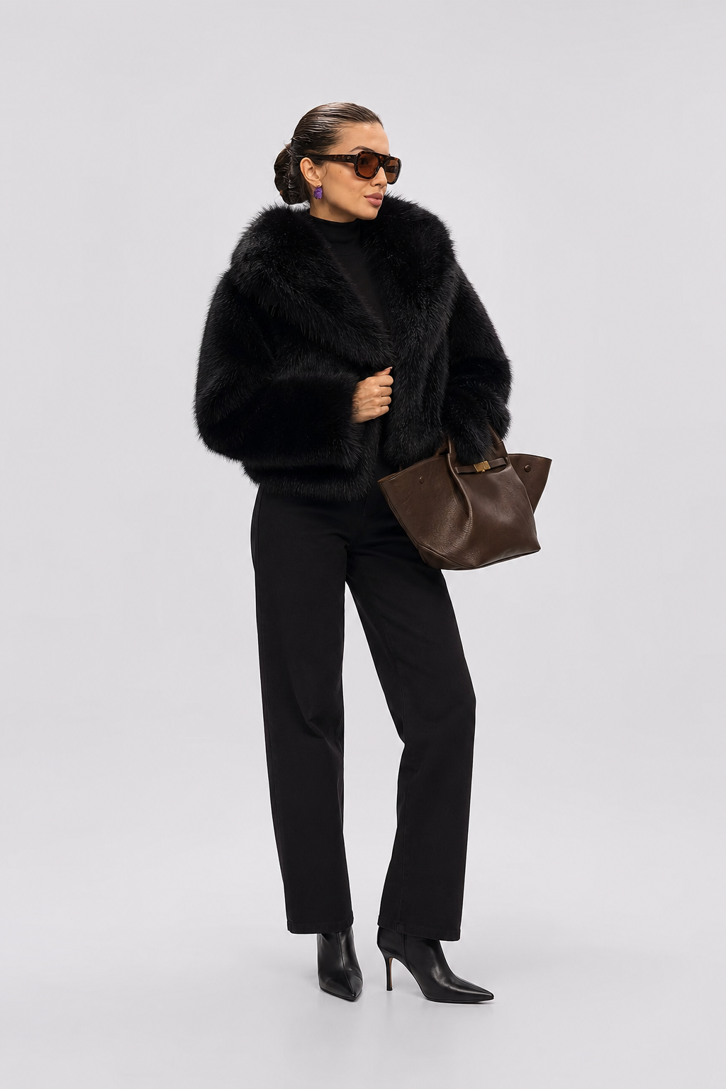 Romane — Veste courte en fausse fourrure — Amielle Paris