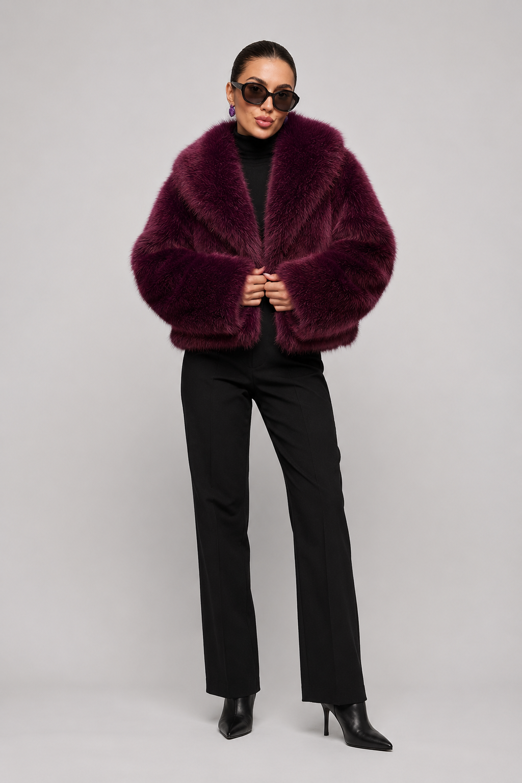 Romane — Veste courte en fausse fourrure — Amielle Paris