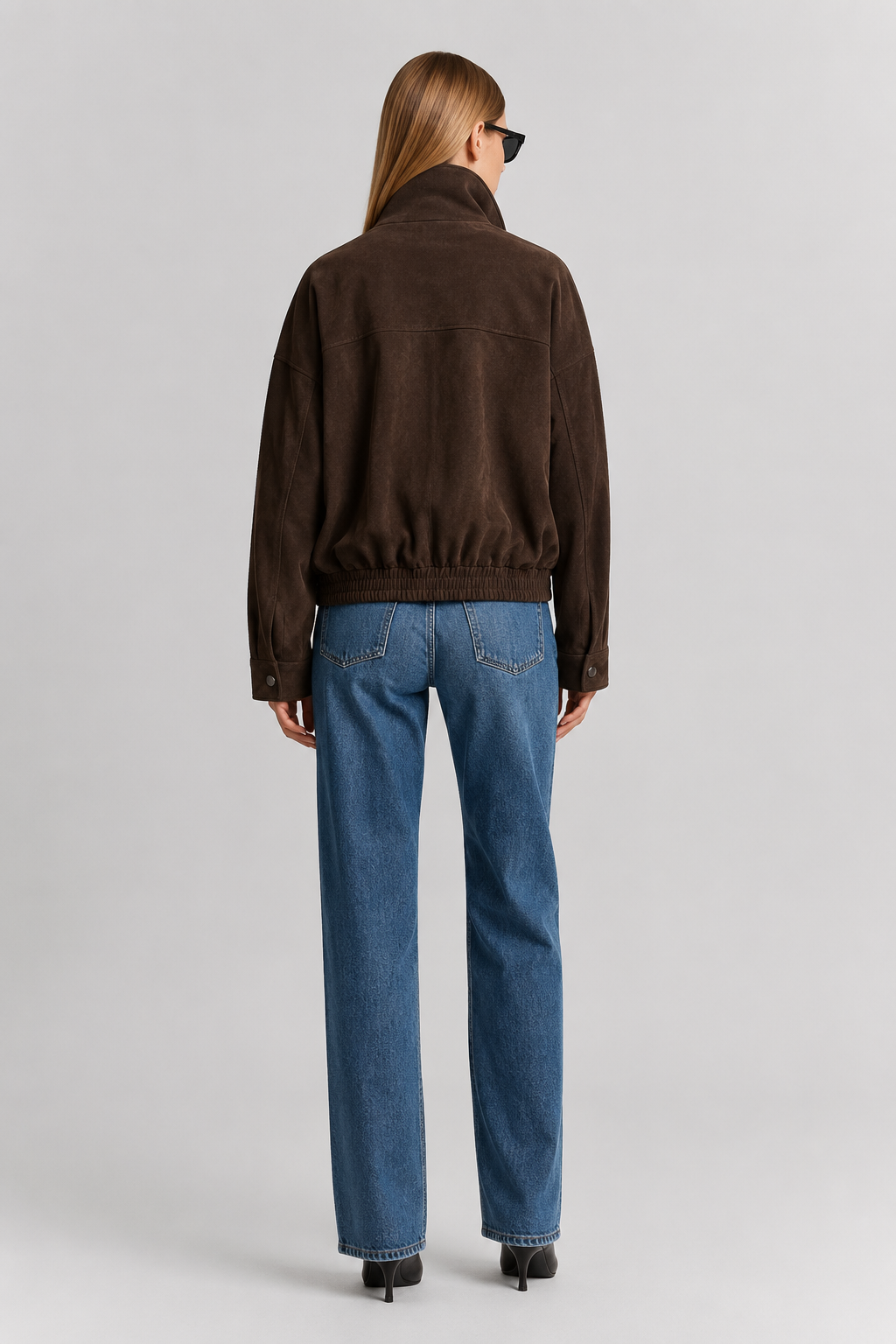 Anaïs — Veste utilitaire en suédine — Amielle Paris