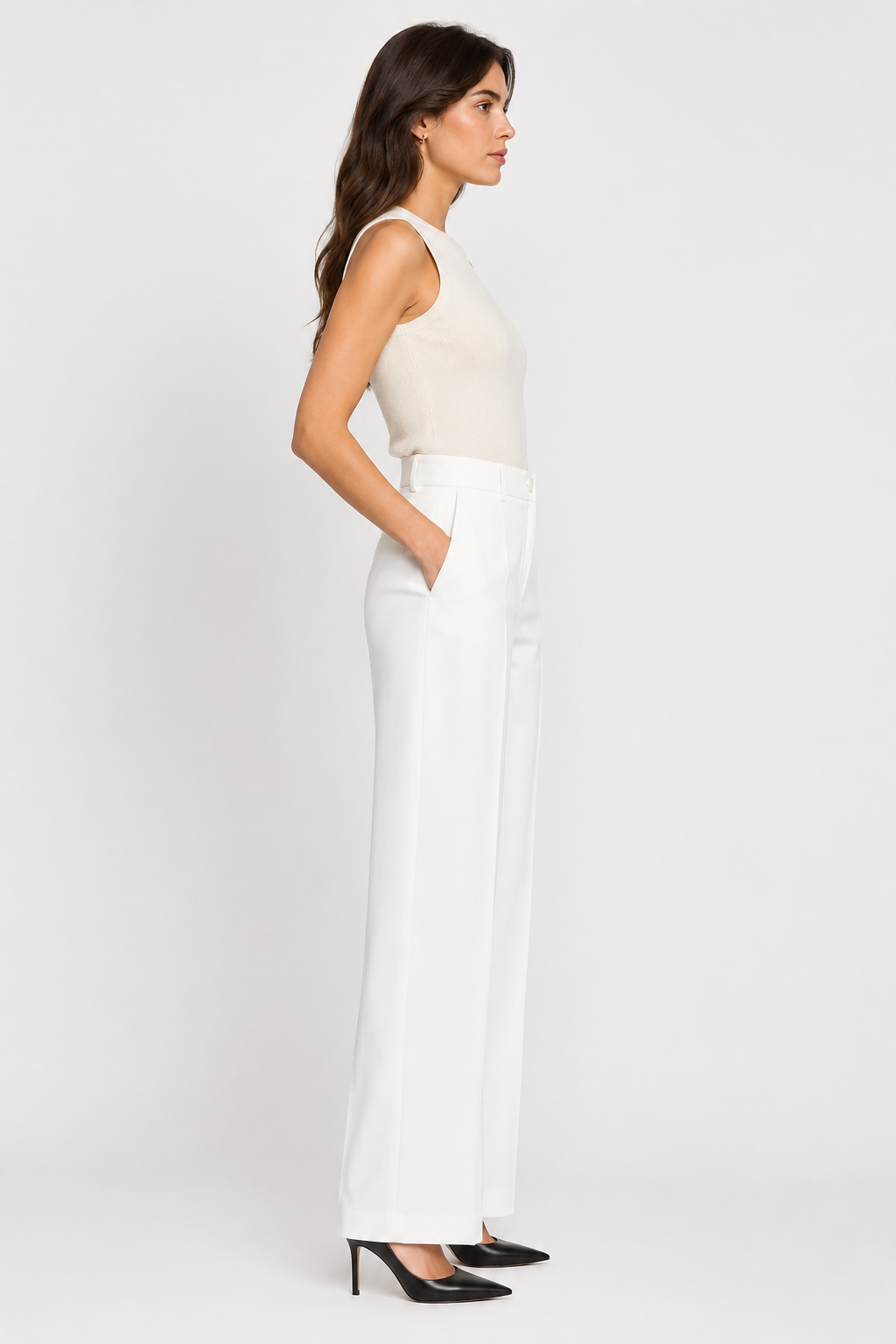 Jean cargo large taille haute — Kima — Amielle Paris