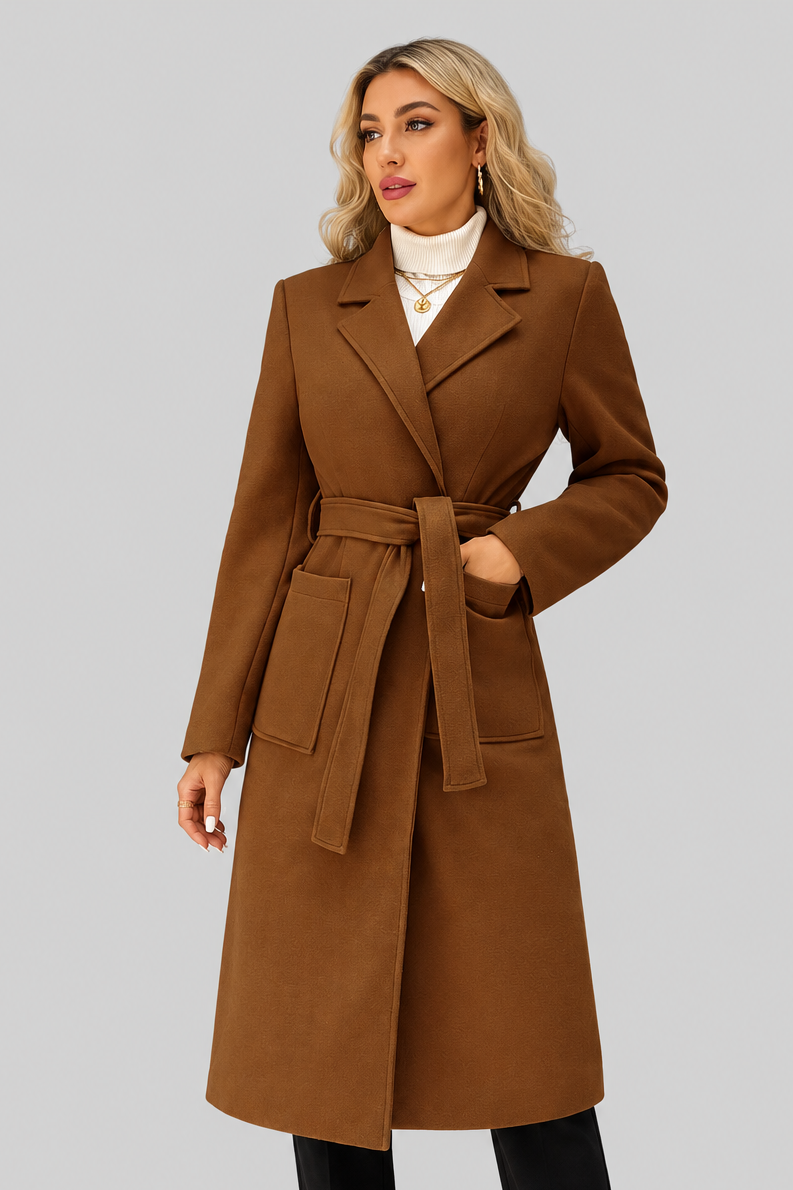 Manteau long ceinturé — Lola — Amielle Paris