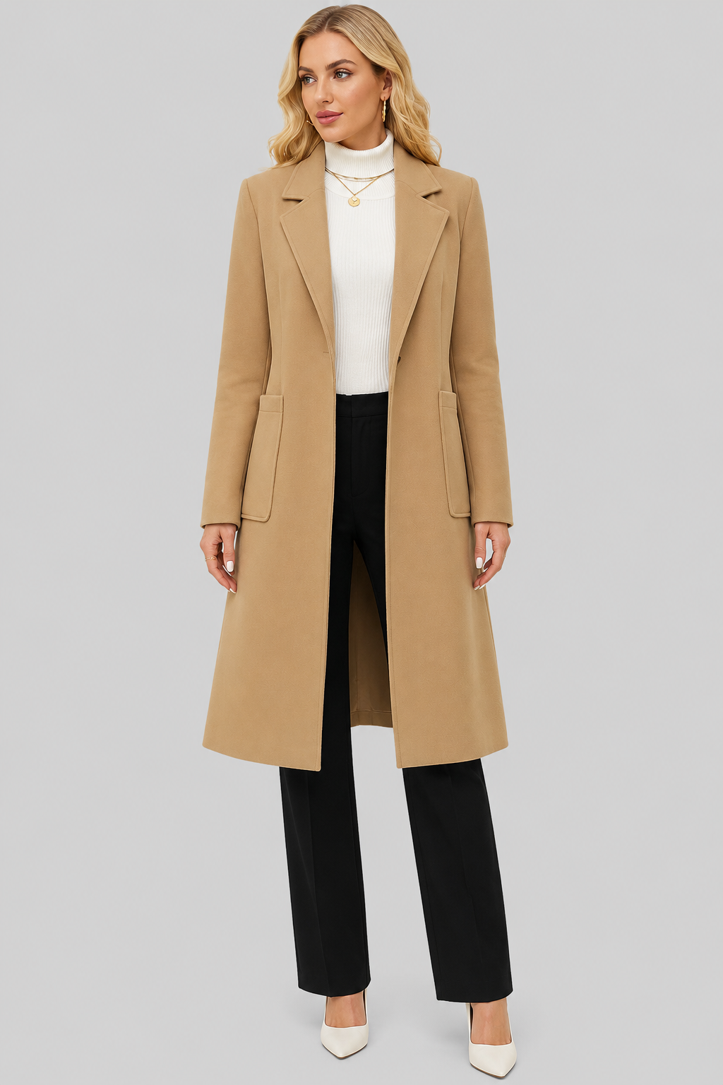 Manteau long ceinturé — Lola — Amielle Paris