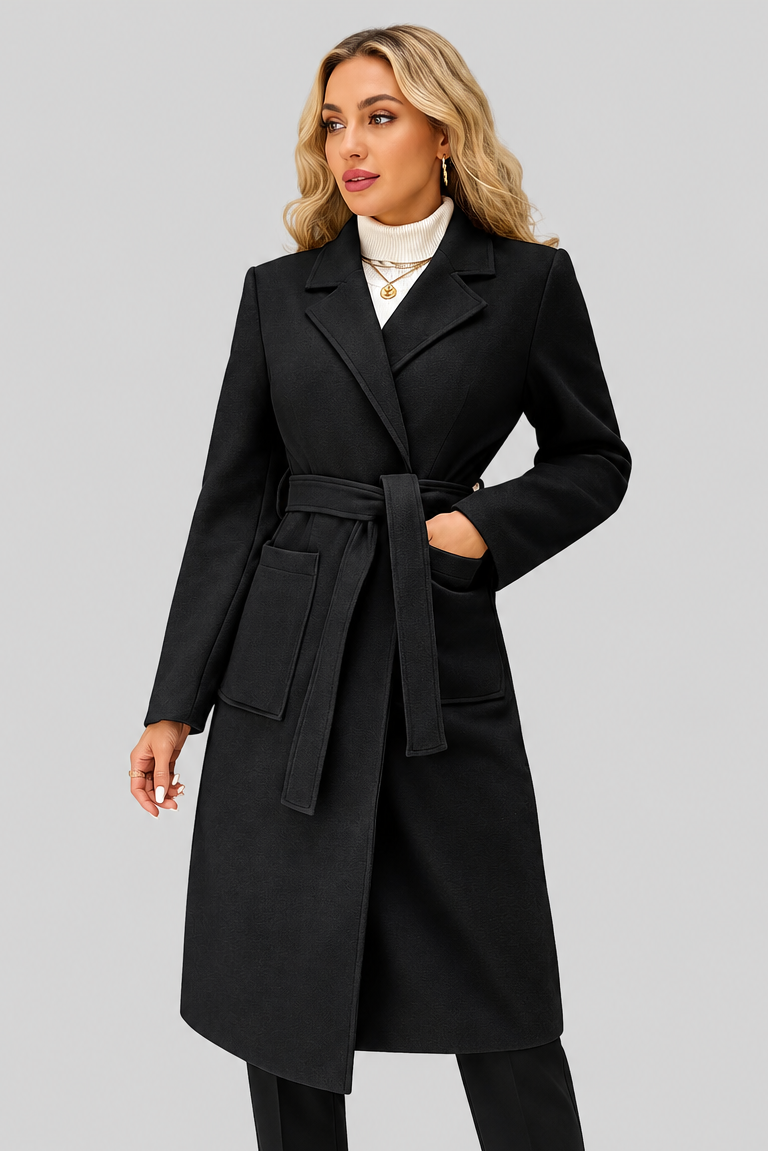 Manteau long ceinturé — Lola — Amielle Paris