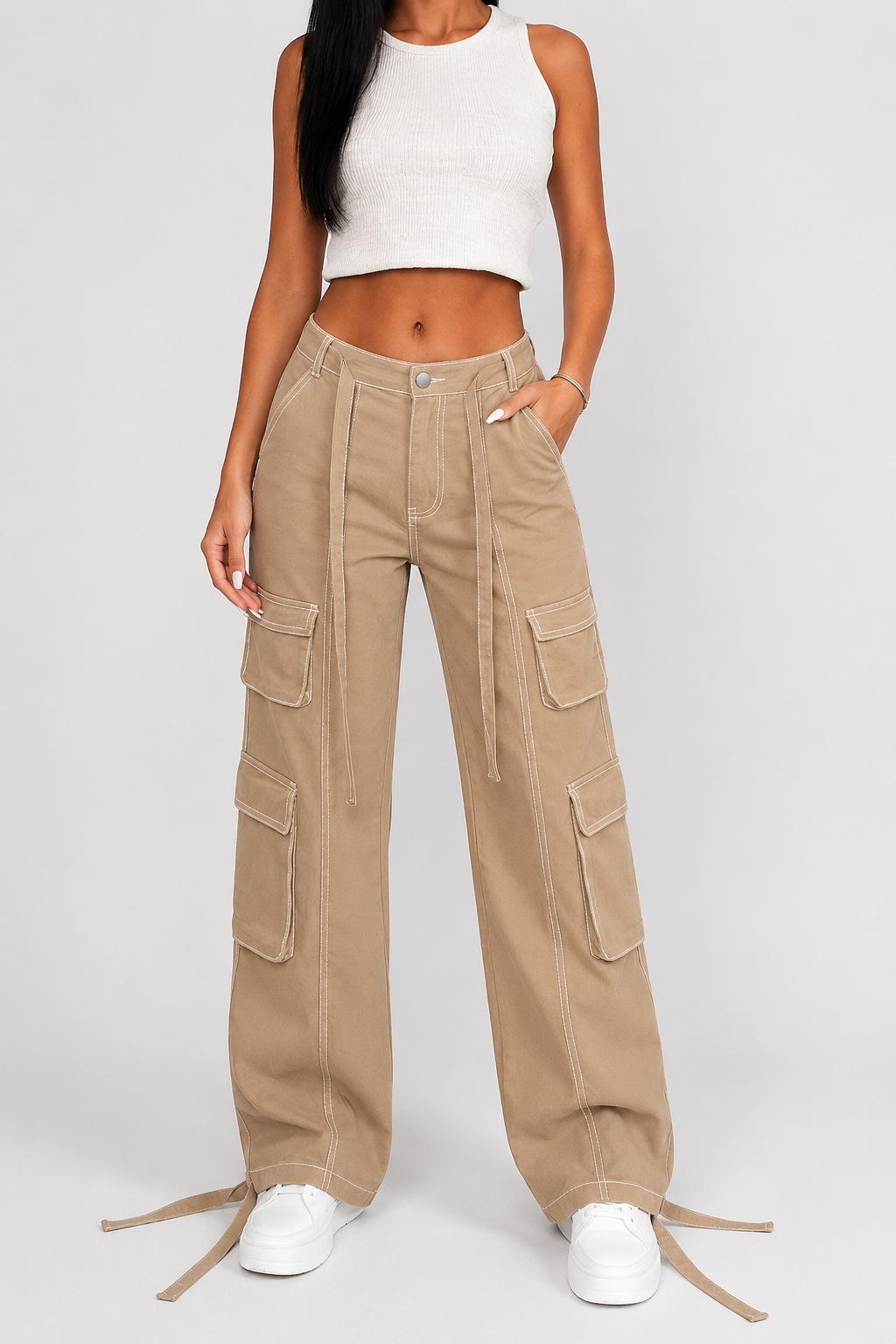 Pantalon cargo ample — Léa — Amielle Paris