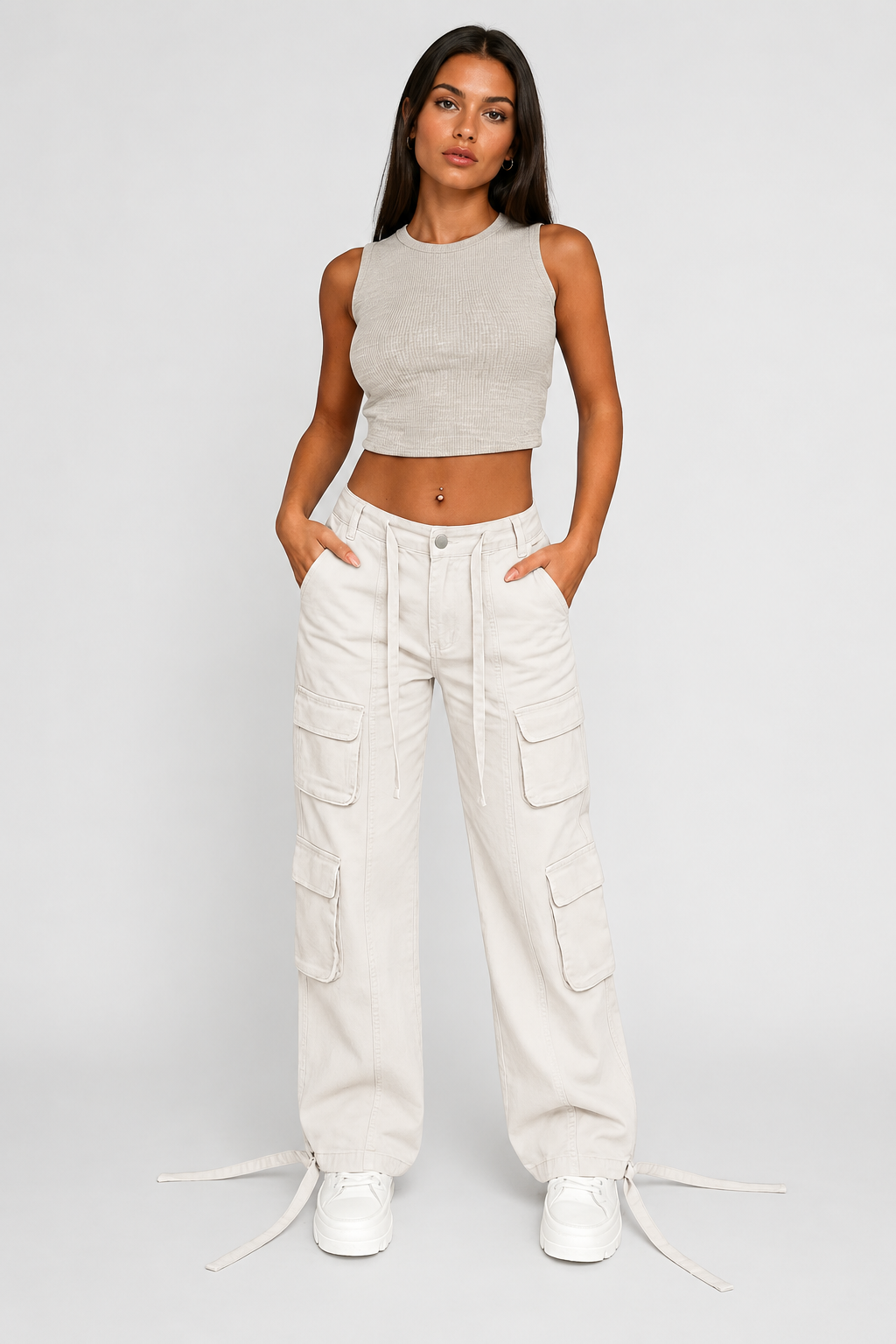 Pantalon cargo ample — Léa — Amielle Paris