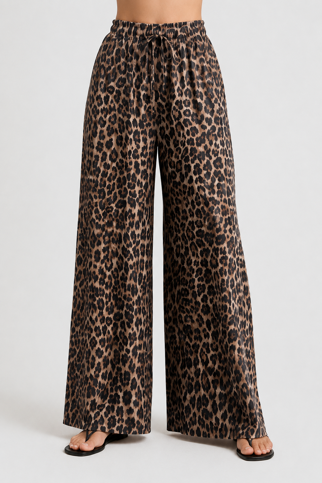 Pantalon large imprimé léopard — Odette — Amielle Paris