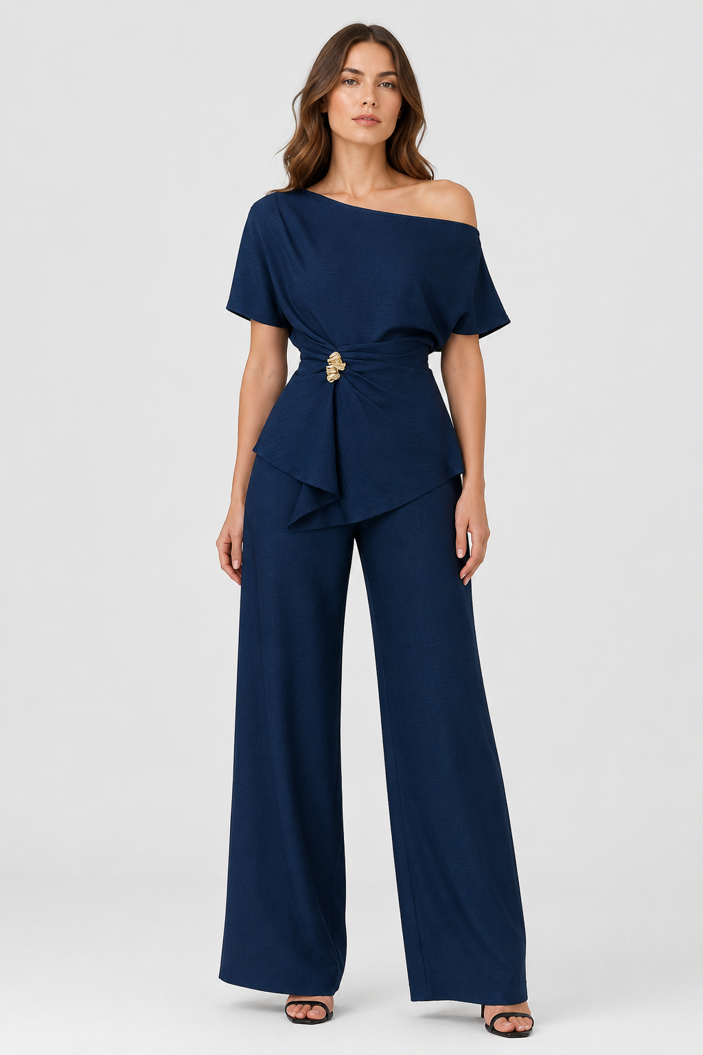 Ensemble asymétrique et pantalon large — Yasmin — Amielle Paris