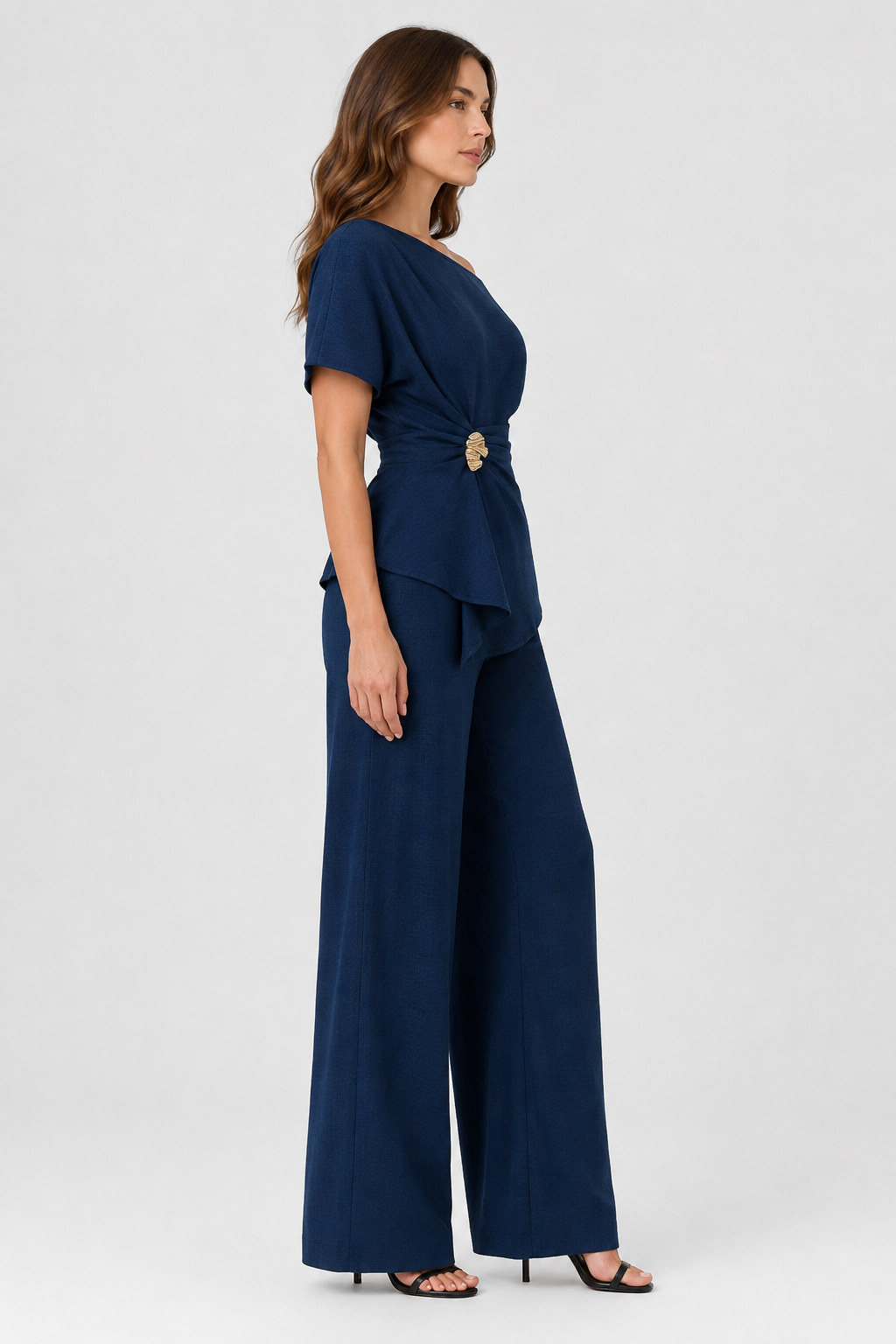 Ensemble asymétrique et pantalon large — Yasmin — Amielle Paris