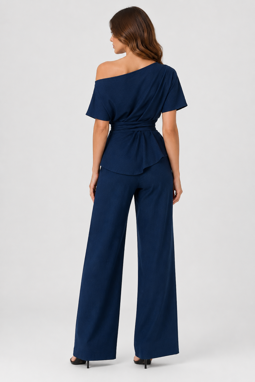 Ensemble asymétrique et pantalon large — Yasmin — Amielle Paris