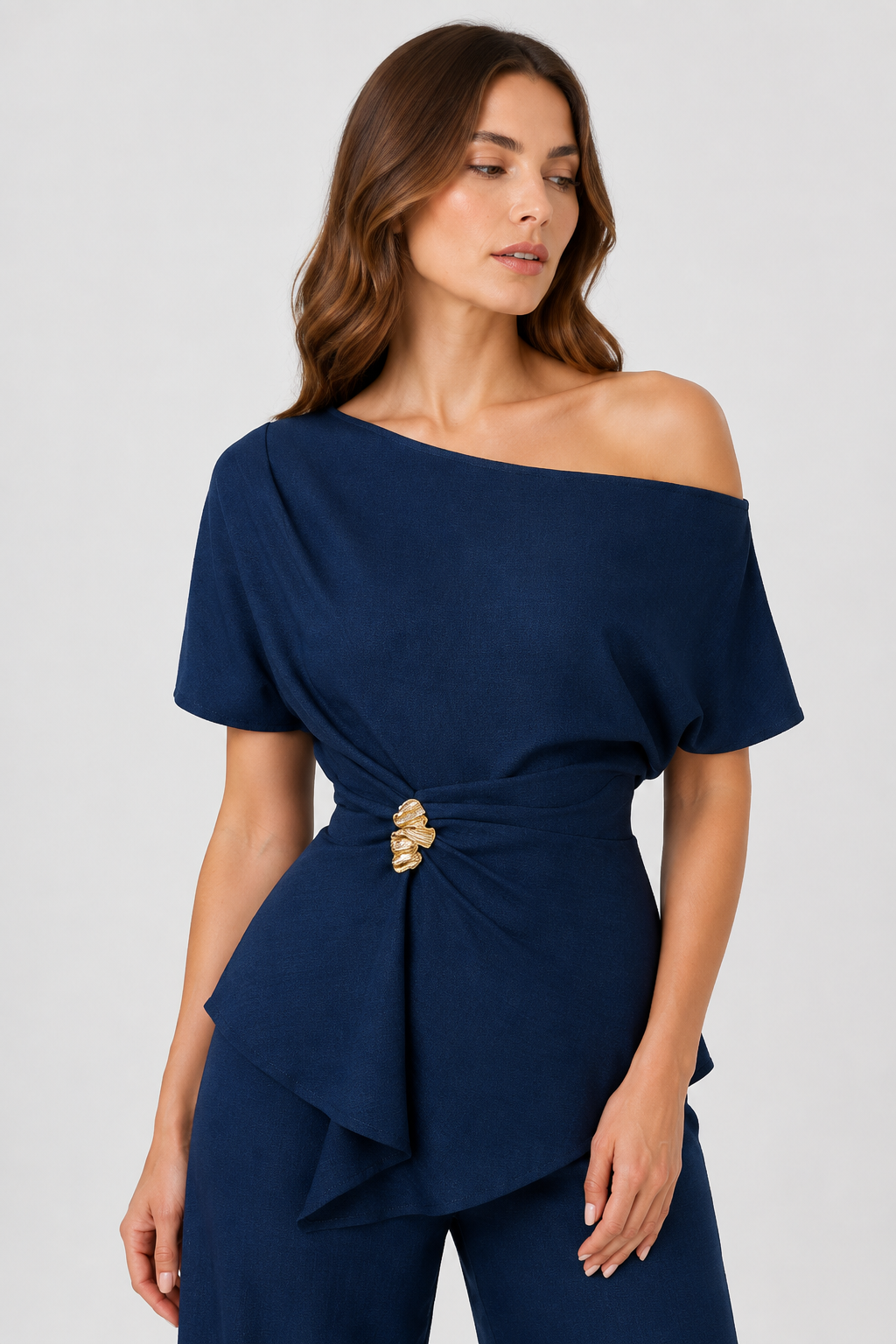 Ensemble asymétrique et pantalon large — Yasmin — Amielle Paris