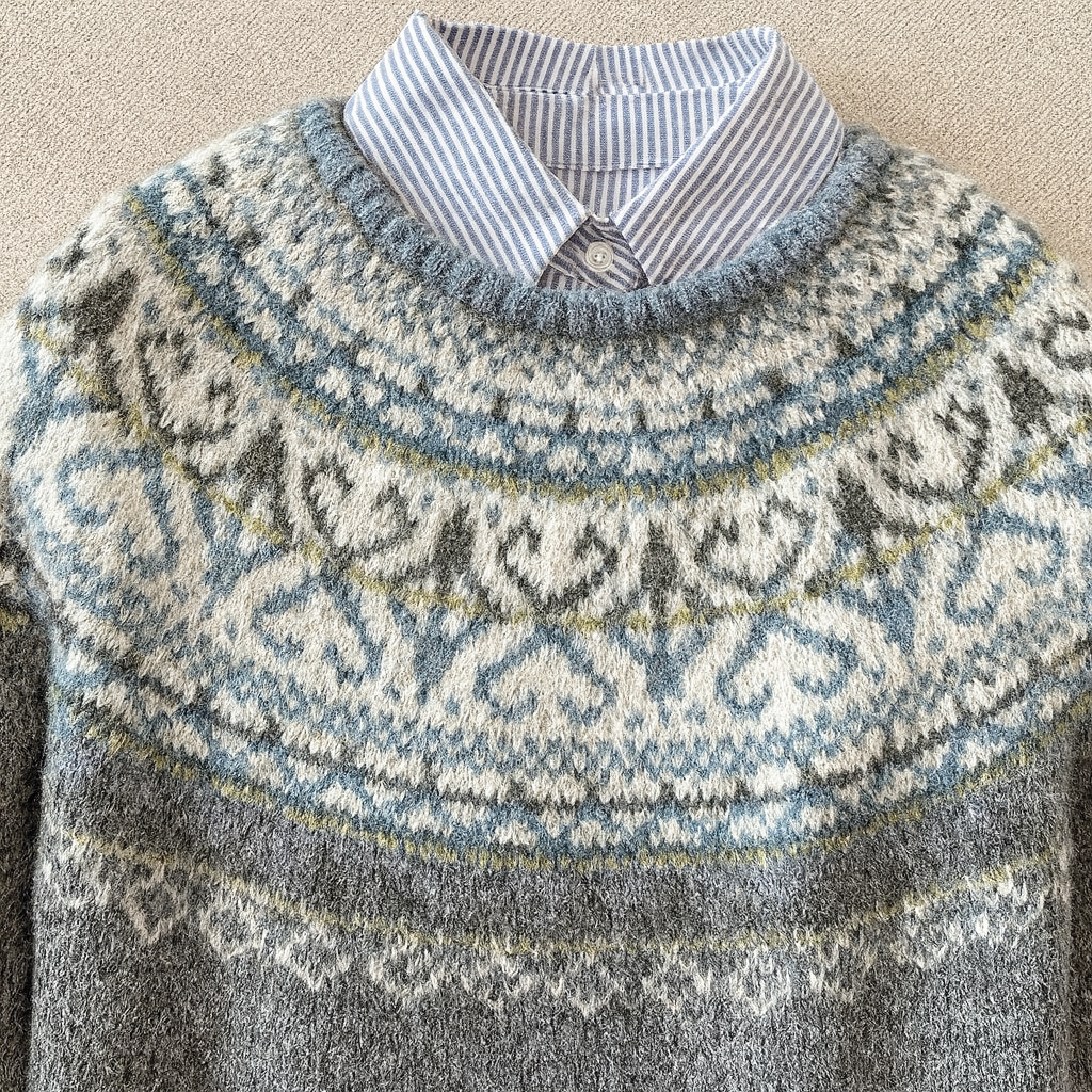 Pull jacquard à motifs Fair Isle — Amielle Paris