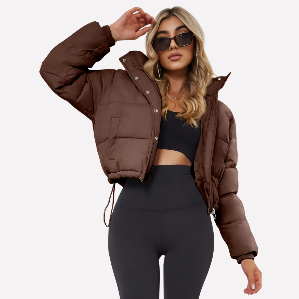 Quiana — Veste courte zippée à capuche — Amielle Paris