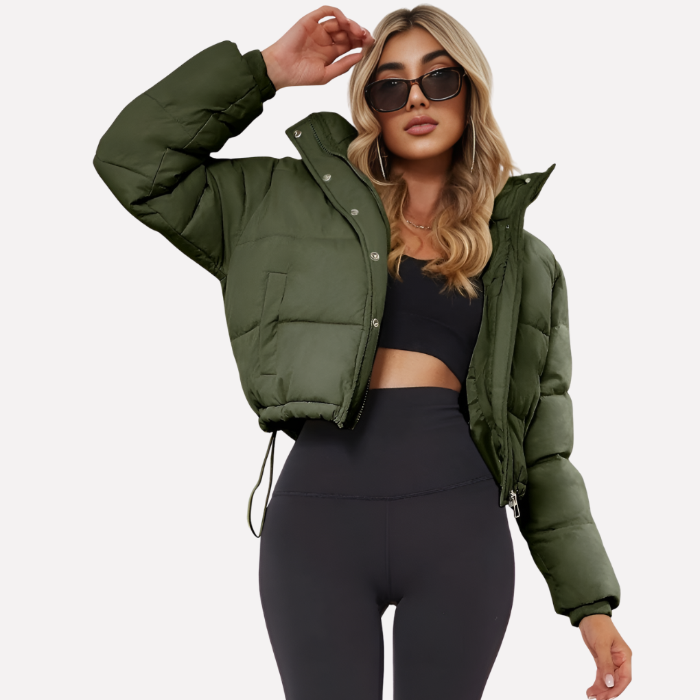 Quiana — Veste courte zippée à capuche — Amielle Paris