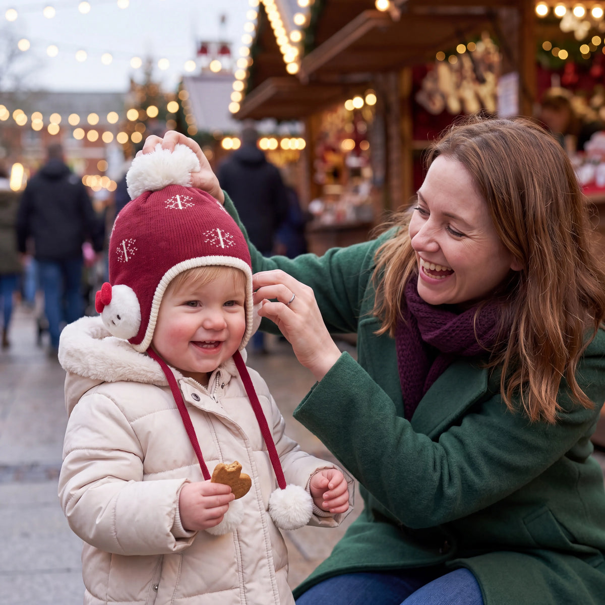 Bonnet bébé d’hiver doublé coton à cache-oreilles — vue 3