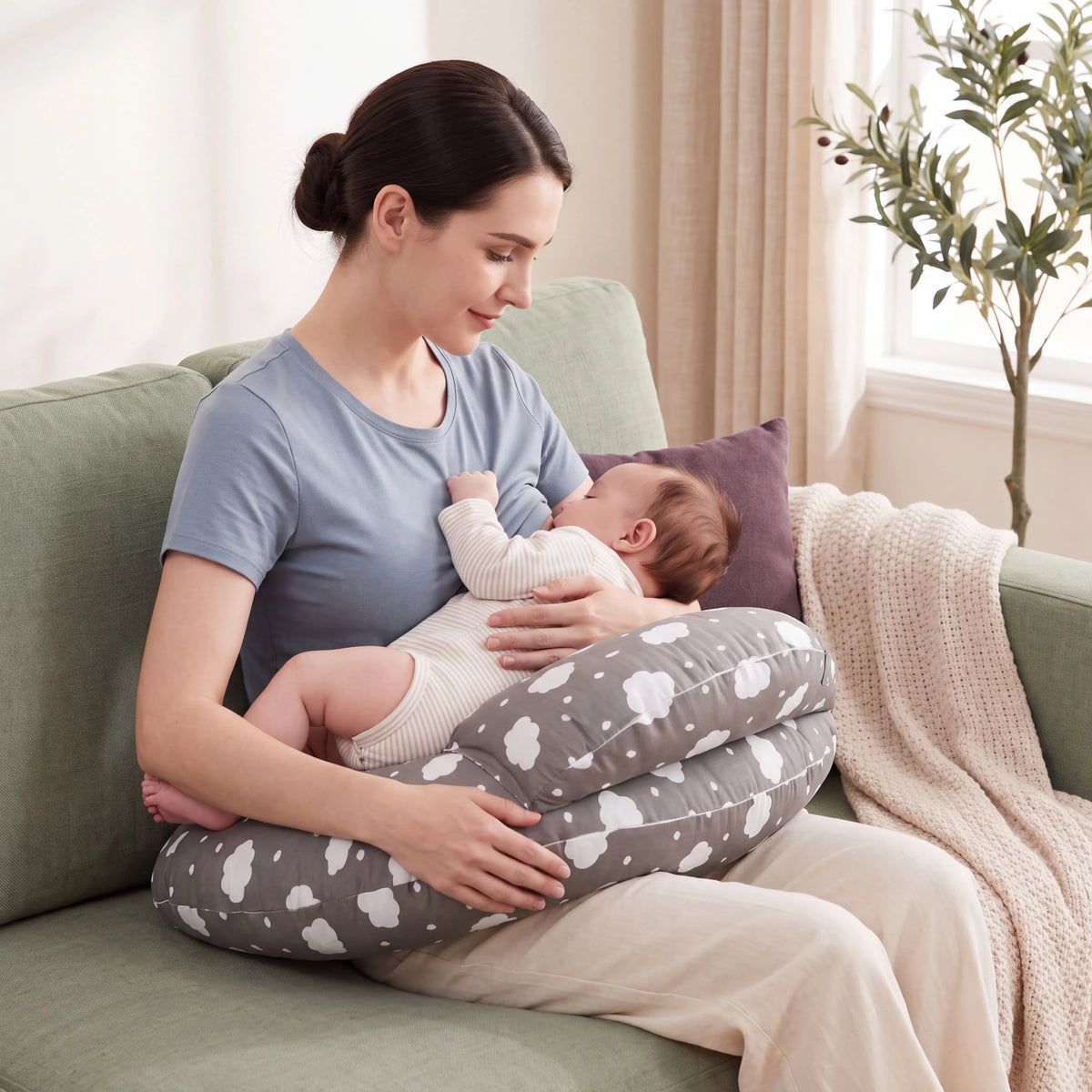 Coussin d’allaitement avec ceinture réglable — vue 3