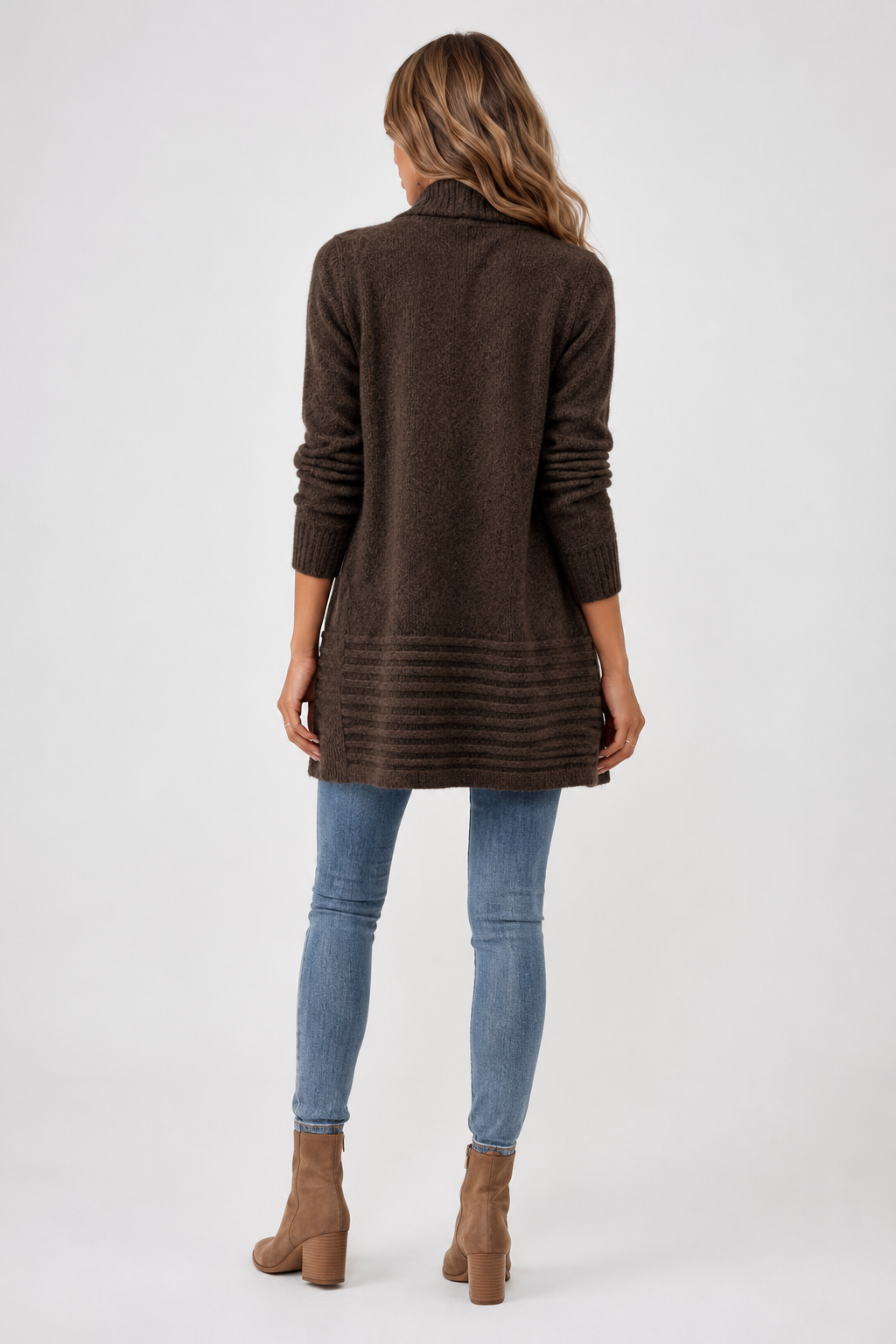 Cardigan long ouvert à col châle — Amielle Paris