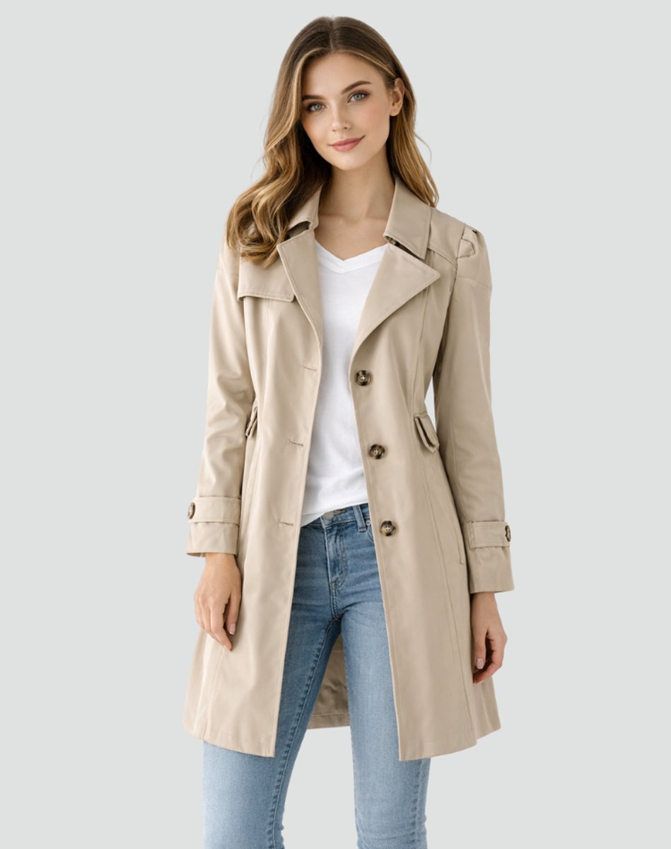 Victoria — Trench ajusté à col tailleur — Amielle Paris