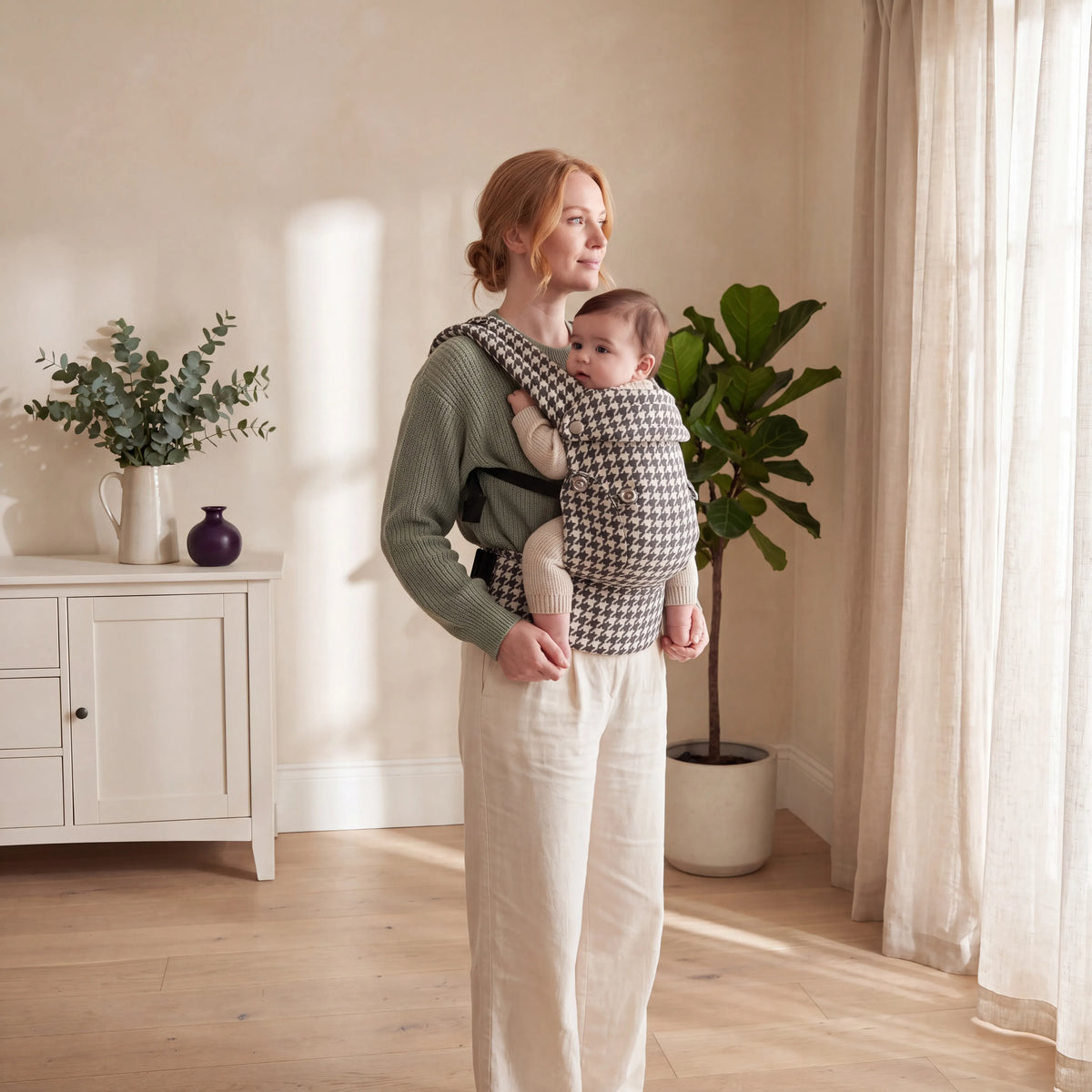 Porte-bébé réglable en coton à bretelles croisées — vue 21