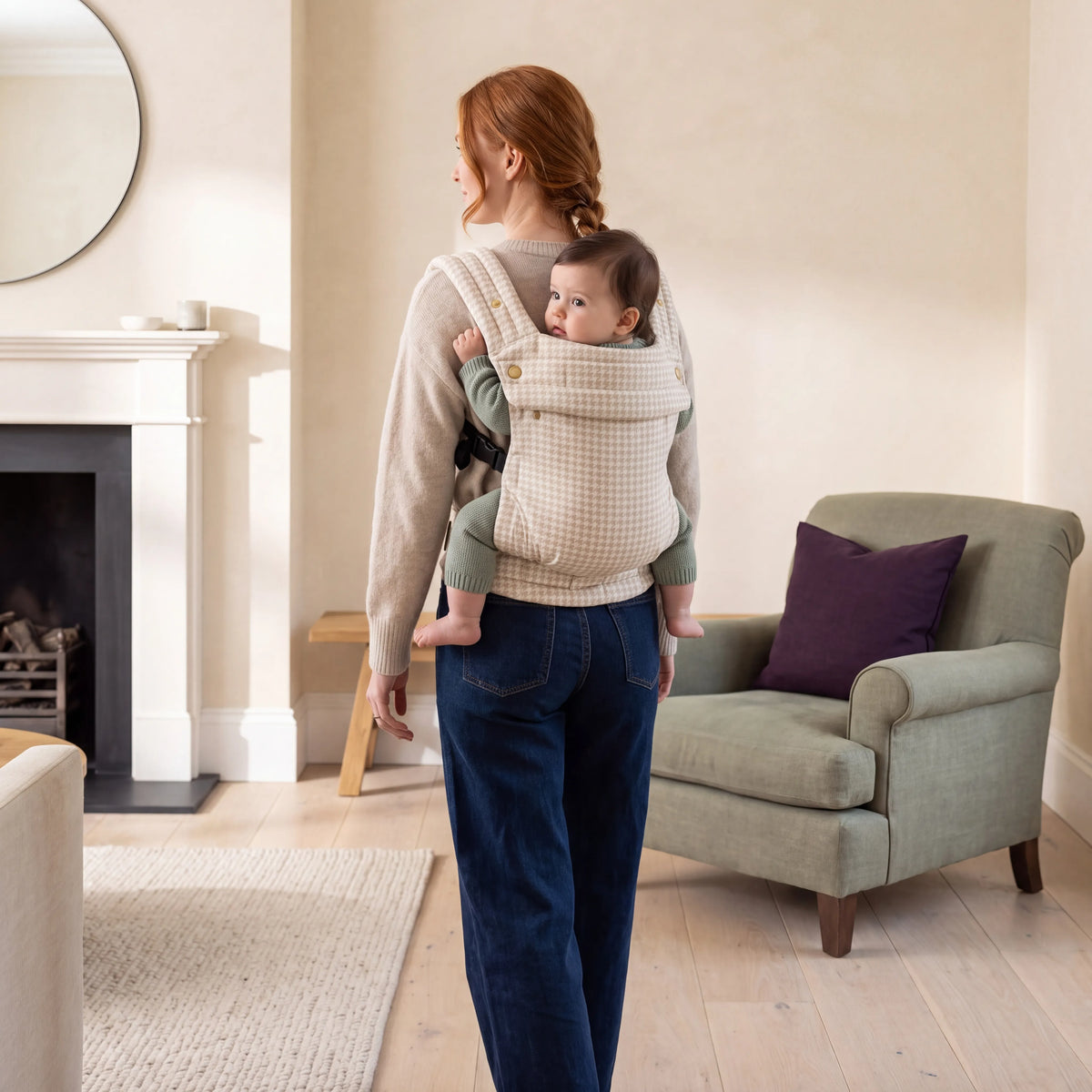 Porte-bébé réglable en coton à bretelles croisées — vue 9