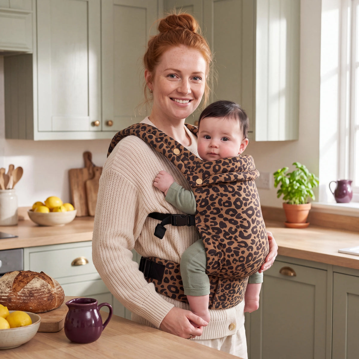 Porte-bébé réglable en coton à bretelles croisées — vue 4