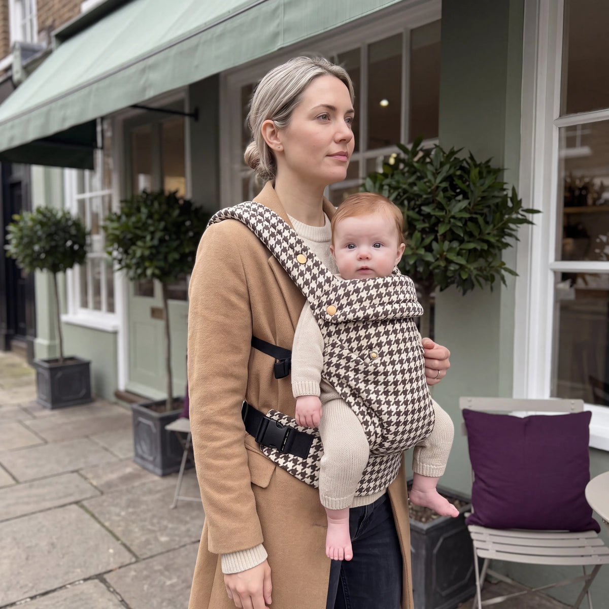 Porte-bébé réglable en coton à bretelles croisées — vue 7