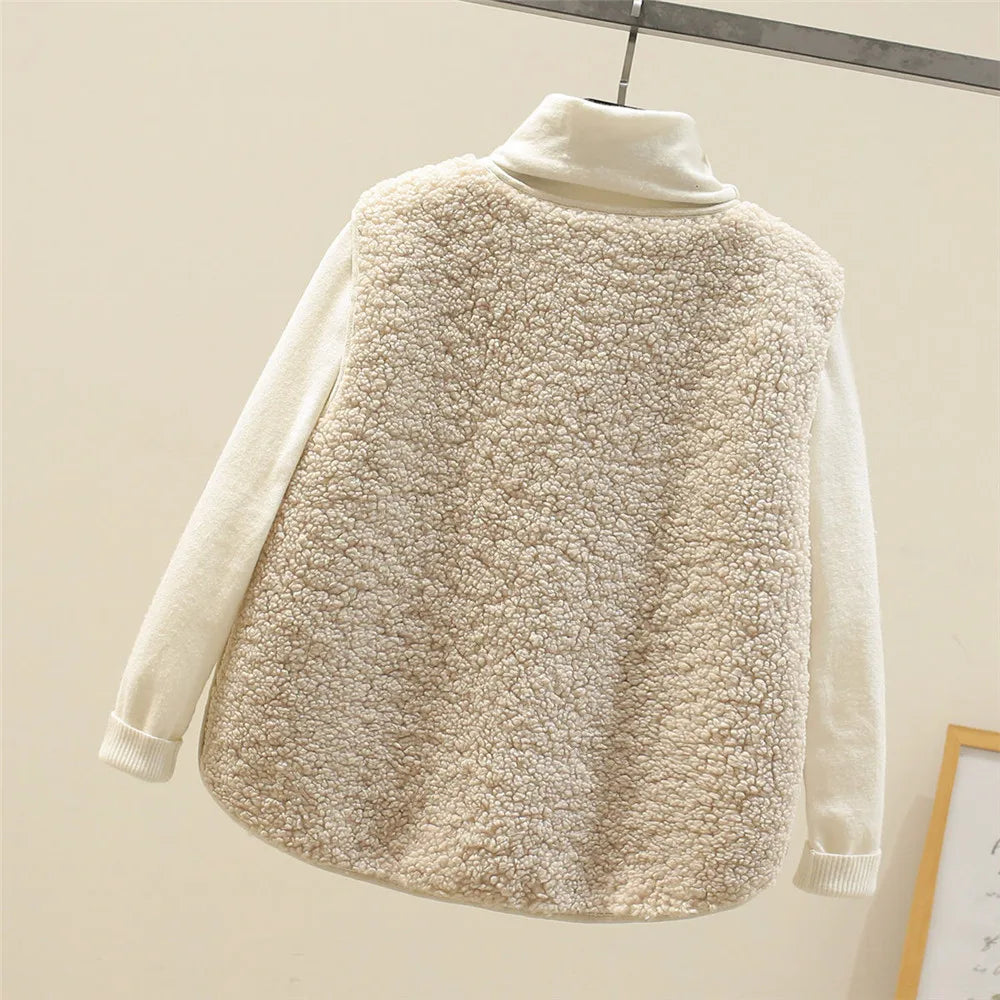Gilet sans manches en polaire boutonné — Amielle Paris