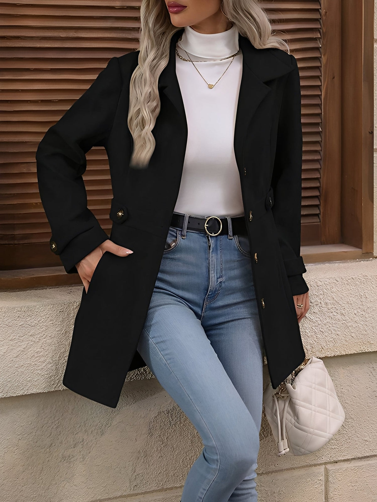 Evelyn — Manteau à pattes de taille réglables — Amielle Paris