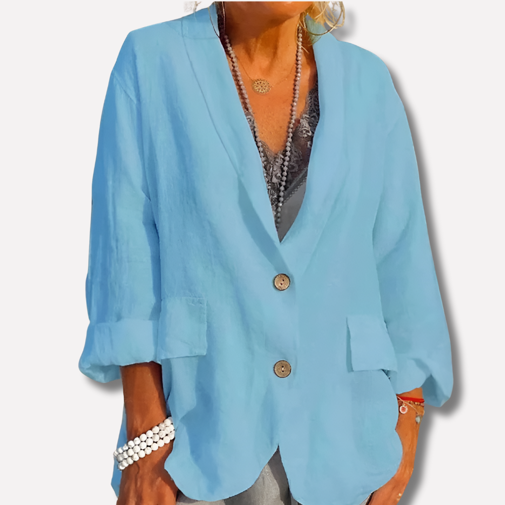 Audrey — Blazer ample à encolure en V — Amielle Paris