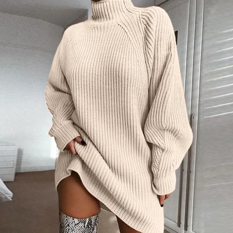 Celeste — Robe pull à col roulé et manches amples — Amielle Paris