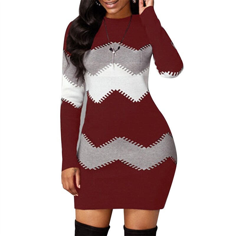 Camille — Robe en maille à motifs géométriques — Amielle Paris