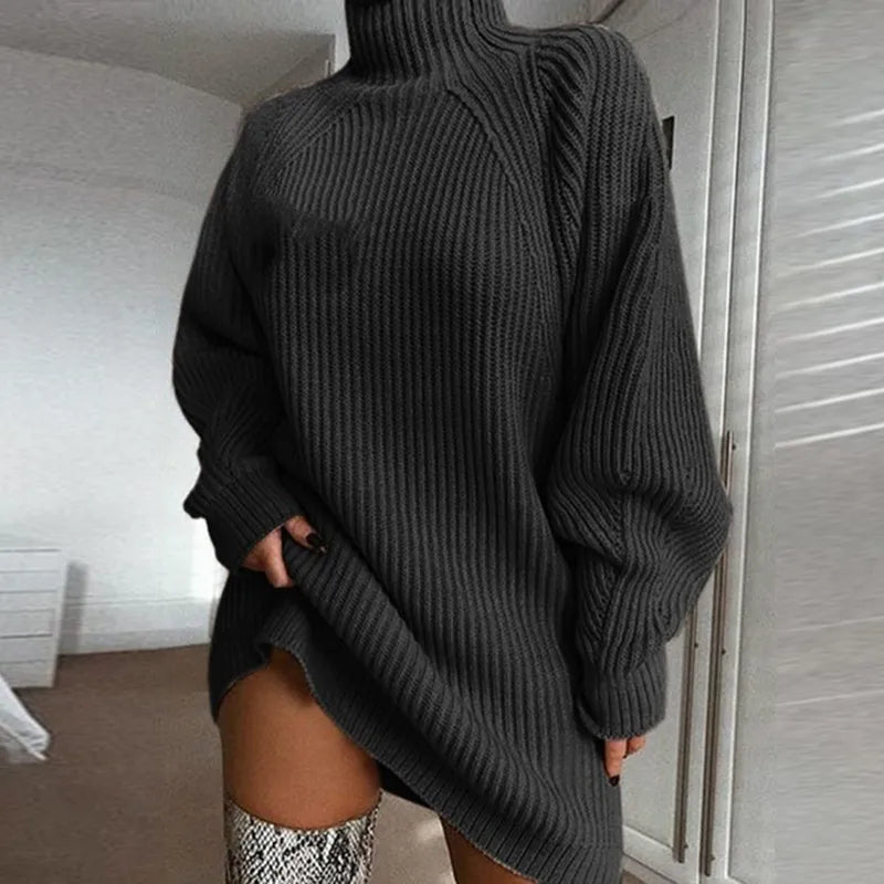Celeste — Robe pull à col roulé et manches amples — Amielle Paris