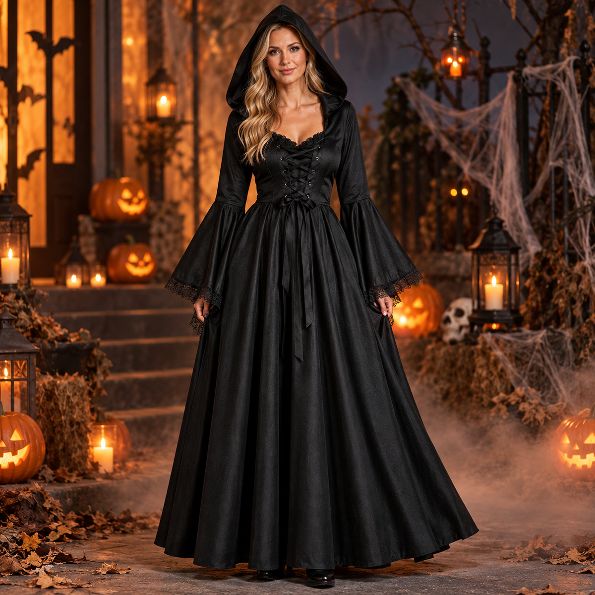 Haunted Manor — Robe de sorcière noire — vue principale