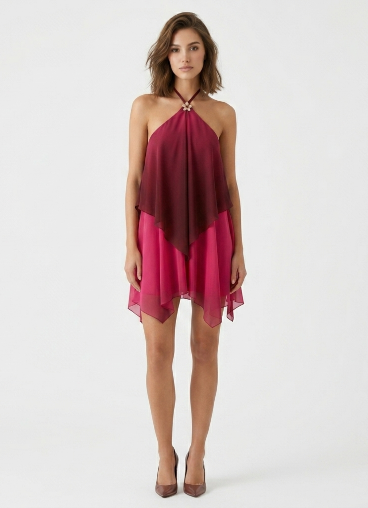 Juliana — Robe courte dégradée à dos nu — Amielle Paris