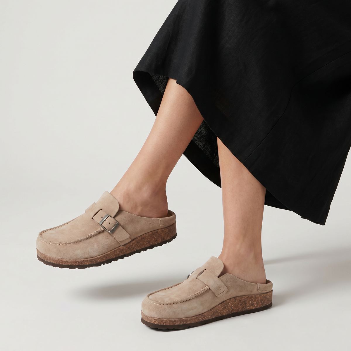 Mocassins aspect daim à boucle et semelle rembourrée — Amielle Paris — vue 4