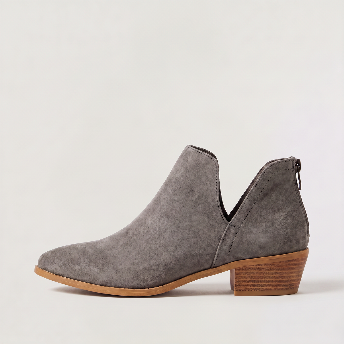 Bottines décolletées en V à zip et pampille — Amielle Paris — vue 6