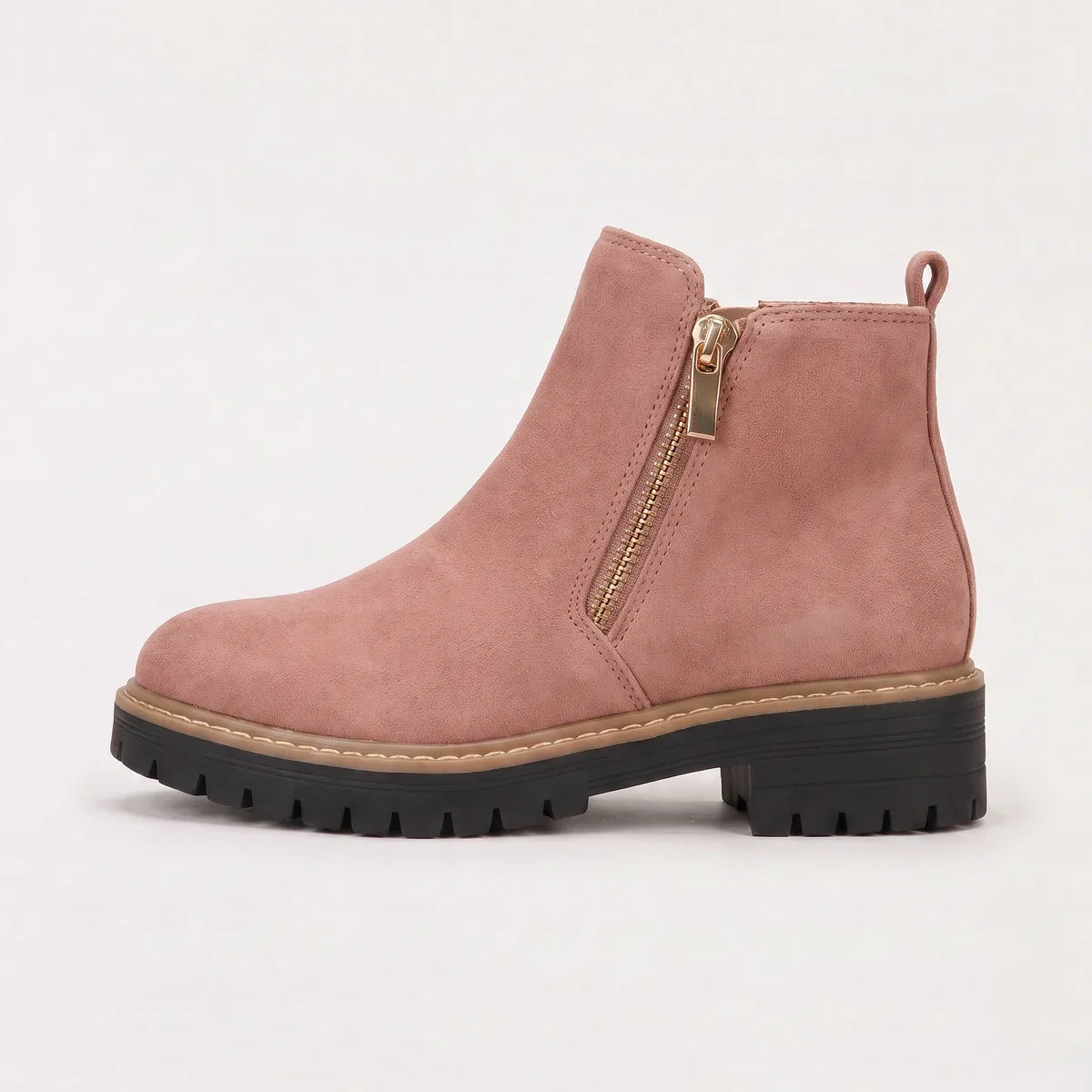 Bottines à bout rond, zip et talon bloc — Amielle Paris — vue 6
