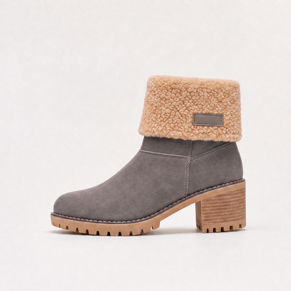 Bottines effet daim à revers doublé peluche — Amielle Paris — vue 6