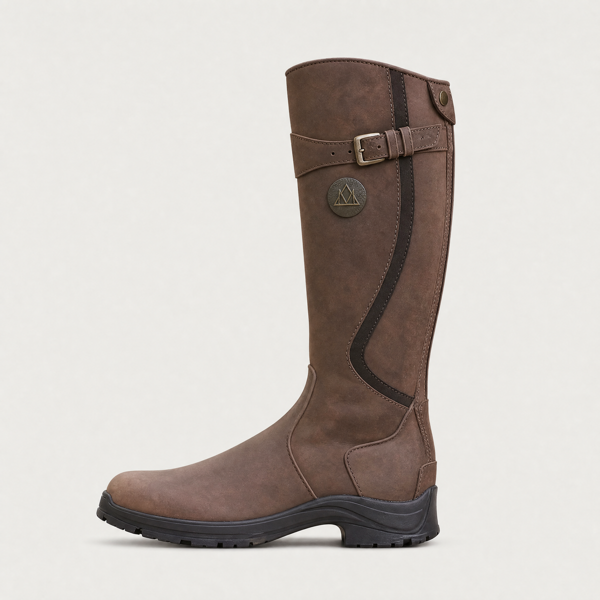 Bottes cavalières à boucle et semelle crantée — Amielle Paris — vue 1
