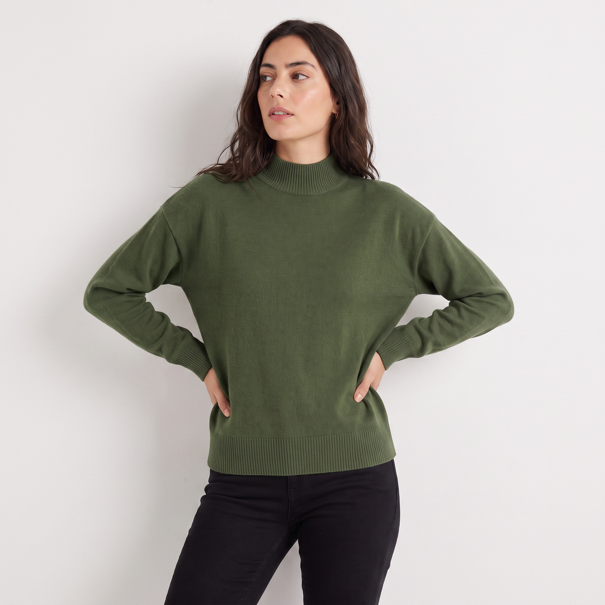 Pull en maille fine à col montant — Amielle Paris — vue 13