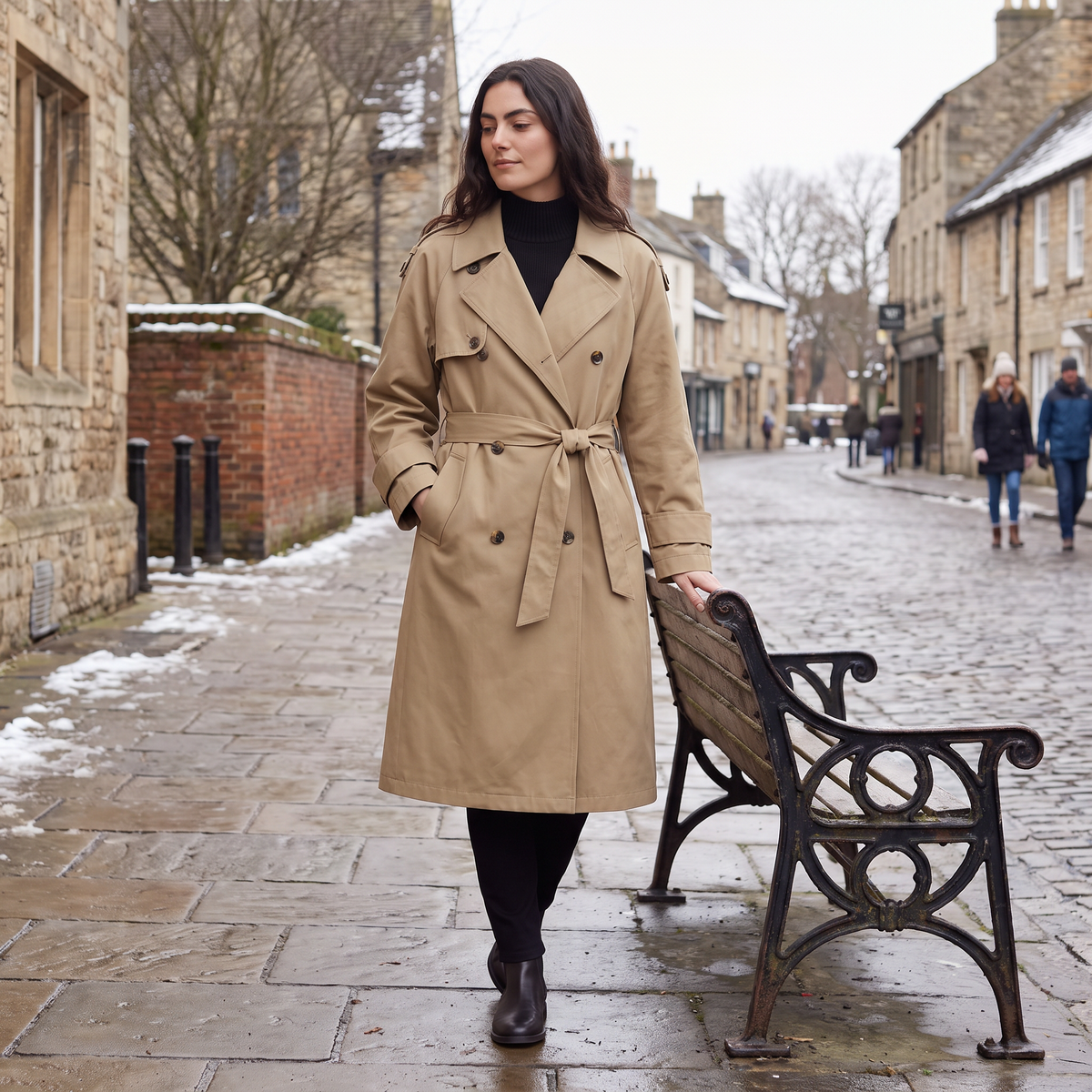 Trench ample en coton croisé et ceinturé — Amielle Paris — vue 2
