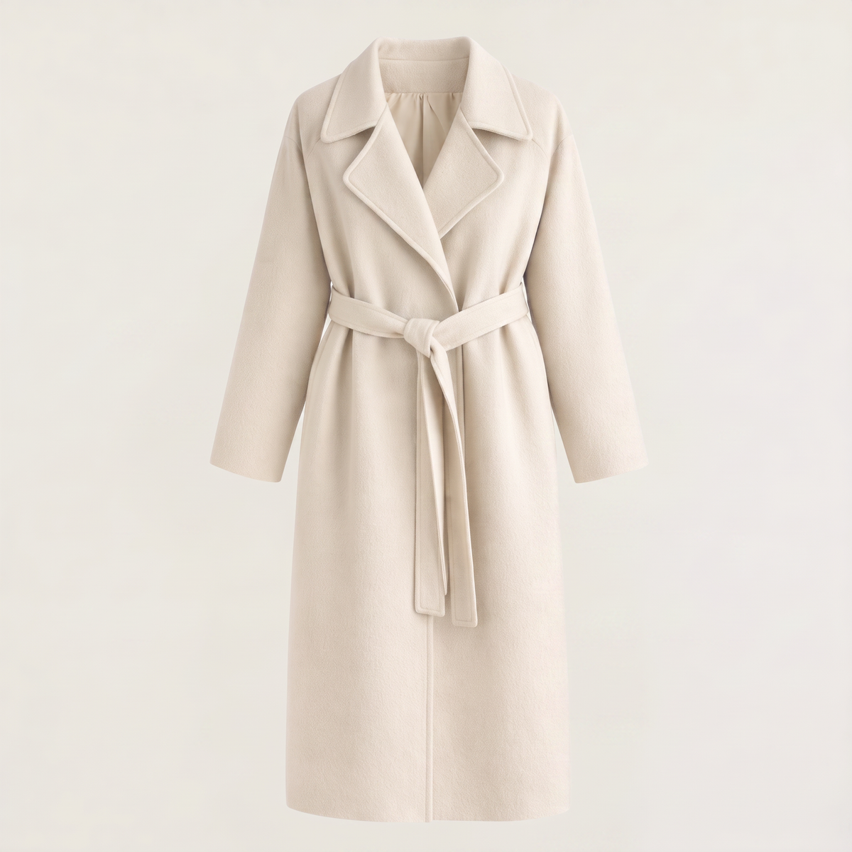 Manteau portefeuille long en laine mélangée — Amielle Paris — vue 15
